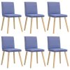 vidaXL Jídelní židle 6 ks Džínová modrá látka