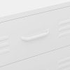 vidaXL Komoda se zásuvkami bílá 80 x 35 x 101,5 cm ocel