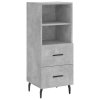 vidaXL Skříň highboard betonově šedá 34,5x34x180 cm kompozitní dřevo