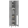 vidaXL Skříň highboard betonově šedá 34,5x34x180 cm kompozitní dřevo