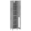 vidaXL Skříň highboard betonově šedá 34,5x34x180 cm kompozitní dřevo