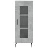 vidaXL Skříň highboard betonově šedá 34,5x34x180 cm kompozitní dřevo