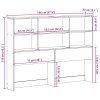vidaXL Čelo postele s úložným prostorem bílé 140 cm masivní borovice