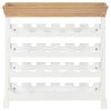 vidaXL Stojan na víno bílý 70 x 22,5 x 70,5 cm MDF