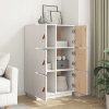 vidaXL Skříň highboard bílá 67 x 40 x 108,5 cm masivní borové dřevo