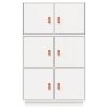 vidaXL Skříň highboard bílá 67 x 40 x 108,5 cm masivní borové dřevo