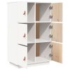 vidaXL Skříň highboard bílá 67 x 40 x 108,5 cm masivní borové dřevo