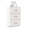 vidaXL Skříň highboard bílá 67 x 40 x 108,5 cm masivní borové dřevo