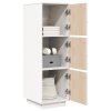 vidaXL Skříň highboard bílá 34x40x108,5 cm masivní borové dřevo