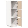 vidaXL Skříň highboard bílá 34x40x108,5 cm masivní borové dřevo