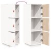 vidaXL Skříň highboard bílá 34x40x108,5 cm masivní borové dřevo
