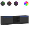 vidaXL TV skříňka s LED černá 180 x 34 x 50 cm kompozitní dřevo