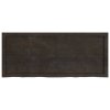 vidaXL Stolní deska tmavě hnědá 120x50x(2-6)cm ošetřený masivní dub