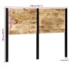 vidaXL Čelo postele 140 cm z masivního dřeva Mango a železa