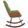 vidaXL Houpací židle světle zelená samet