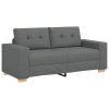 vidaXL Loveseat Sofa Tmavě šedá 180x77x82 cm textil