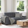 vidaXL Loveseat Sofa Tmavě šedá 180x77x82 cm samet