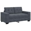 vidaXL Loveseat Sofa Tmavě šedá 160x77x82 cm samet