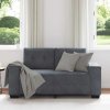 vidaXL Loveseat Sofa Tmavě šedá 120 cm samet