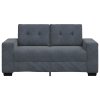 vidaXL Loveseat Sofa Tmavě šedá 160x77x82 cm samet