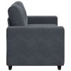 vidaXL Loveseat Sofa Tmavě šedá 120 cm samet