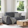 vidaXL Loveseat Sofa Tmavě šedá 160x77x82 cm samet