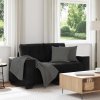 vidaXL Loveseat Sofa Černý 160x77x82 cm samet