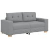 vidaXL Loveseat Sofa Světle šedá 180x77x82 cm textil