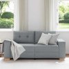 vidaXL Loveseat Sofa Světle šedá 180x77x82 cm textil