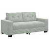 vidaXL Loveseat Sofa světle šedá 180x77x82 cm samet