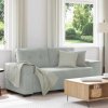 vidaXL Loveseat Sofa světle šedá 180x77x82 cm samet