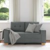 vidaXL Loveseat Sofa Dark Grey 160x77x82 cm Fabric