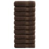 vidaXL Premium ručníky SOLUND 10 ks hnědé 70 x 140 cm 600 g/m²