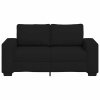 vidaXL Pohovka pro 2 osoby černá 160x77x82 cm látka