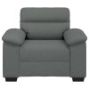 vidaXL Rozkládací křeslo tmavě šedé 100x81x84 cm látka