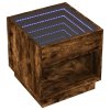 vidaXL Noční stolek s Infinity LED kouřový dub 50 x 50 x 50 cm