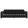 vidaXL Válenda s matrací černá 90 x 190 cm samet