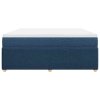 vidaXL Box spring postel s matrací modrá 180x200 cm textil