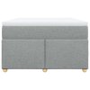 vidaXL Box spring postel s matrací světle šedá 120x190 cm textil