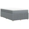 vidaXL Box spring postel s matrací světle šedá 120x190 cm textil