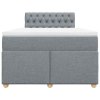 vidaXL Box spring postel s matrací světle šedá 120x190 cm textil