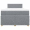 vidaXL Box spring postel s matrací světle šedá 120x190 cm textil