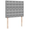 vidaXL Box spring postel s matrací světle šedá 120x190 cm textil