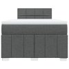 vidaXL Box spring postel s matrací tmavě šedá 120x190 cm textil