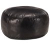 vidaXL Sedací puf černý 60 x 30 cm pravá kozí kůže