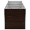 vidaXL Zahradní vyvýšený záhon hnědý 240 x 80 x 77 cm pozinkovaná ocel