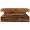 vidaXL Konferenční stolek s LED osvětlením old wood 90 x 50 x 40 cm