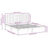 vidaXL Prodloužený rám postele bez matrace 180 x 210 cm masivní dřevo