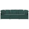 vidaXL Modulární pohovka s polštáři samet tmavě zelená