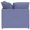 vidaXL Modulární pohovka s podnožkou&polštáře džínově modrá látka